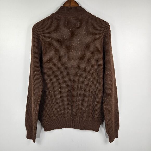 Alesbury Men's Size Small Brown Speckled 1/4 Button Up Sweater NWOT - Picture 5 of 7